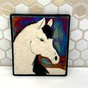 Beautiful hand made horse tile.  Use as decorative accent or tile project.
